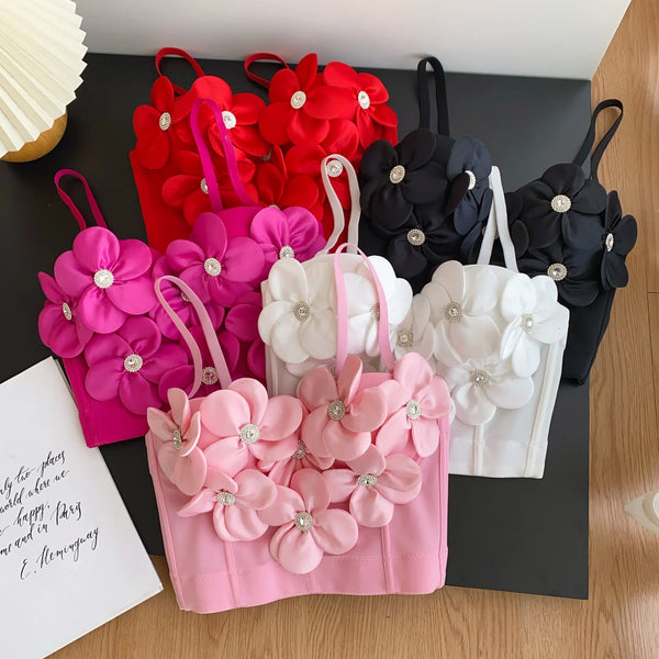 Women 3D Floral Lingerie Top